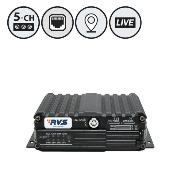 MOBILEMULE™ 5 CHANNEL MOBILE DVR WITH GPS TRACKING AND LIVE VIDEO OPTIONS (SD CARD) - Image 2